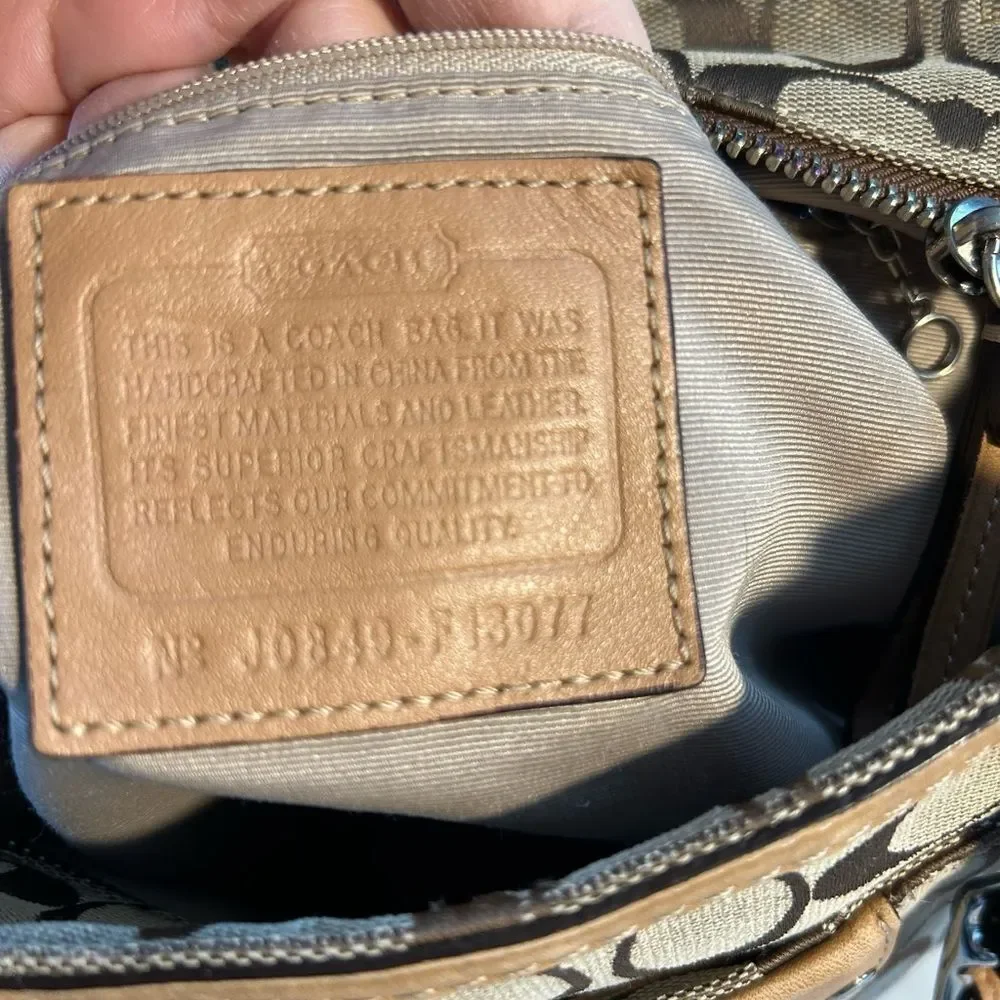 Coach Hampton Signature Brown Tote Bag F13077